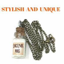 Load image into Gallery viewer, Alice in Wonderland necklace aqua glow