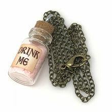 Load image into Gallery viewer, Alice in Wonderland necklace orange glow