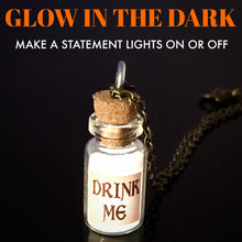 Load image into Gallery viewer, Alice in Wonderland necklace orange glow