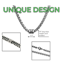 Load image into Gallery viewer, Horoscope stainless steel box chain zodiac necklace for men