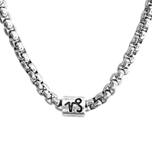 Load image into Gallery viewer, Horoscope stainless steel box chain zodiac necklace for men