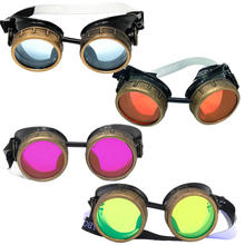 Load image into Gallery viewer, Vintage Aviator Goggles music festival DJ accessory