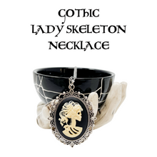 Load image into Gallery viewer, Gothic lolita lady skeleton necklace