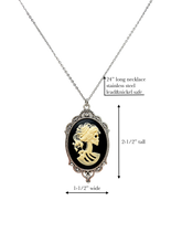 Load image into Gallery viewer, Black lolita lady skeleton necklace