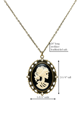 Load image into Gallery viewer, Victorian lady skeleton necklace