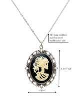 Load image into Gallery viewer, Gothic lolita lady skeleton necklace