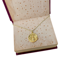 Load image into Gallery viewer, Golden bee coin necklace
