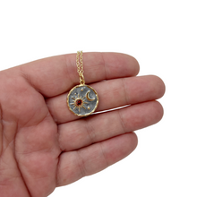 Load image into Gallery viewer, Sun and moon friendship coin necklace