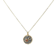 Load image into Gallery viewer, Sun and moon friendship coin necklace