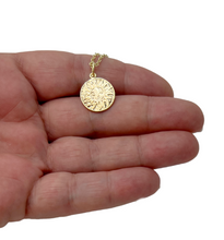 Load image into Gallery viewer, Aztec sun coin necklace