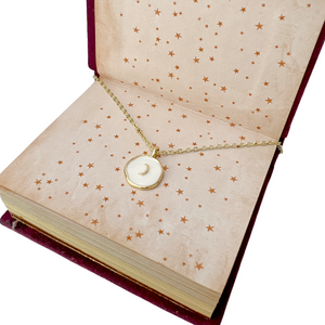 Moon coin charming necklace