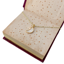 Load image into Gallery viewer, Inlay crescent moon necklace