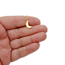 Load image into Gallery viewer, Tiny moon necklace minimalist jewellery