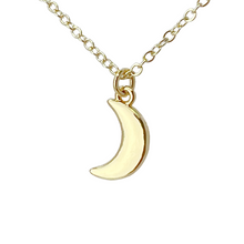 Load image into Gallery viewer, Tiny moon necklace minimalist jewellery