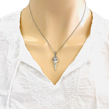 Load image into Gallery viewer, Bird skull necklace stainless steel