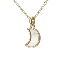 Load image into Gallery viewer, Inlay crescent moon necklace