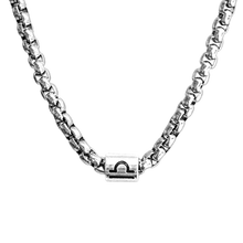 Load image into Gallery viewer, Horoscope stainless steel box chain zodiac necklace for men