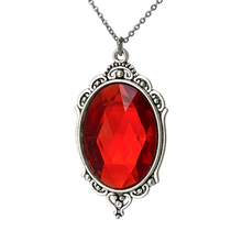 Load image into Gallery viewer, Vampire necklace blood red pendant