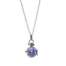 Load image into Gallery viewer, Steampunk fire necklace glow orb necklace