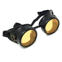 Load image into Gallery viewer, Steampunk Mad scientist goggles UV glow neon rave lenses