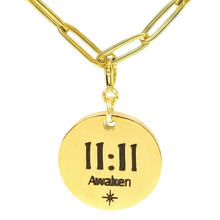 Load image into Gallery viewer, 1111 angel number necklace paper clip chain