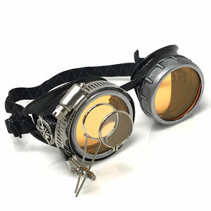 Steampunk Metallic Goggles with magnifying eye loupes pastel goth punk