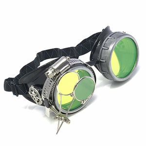 Steampunk Metallic Goggles with magnifying eye loupes pastel goth punk