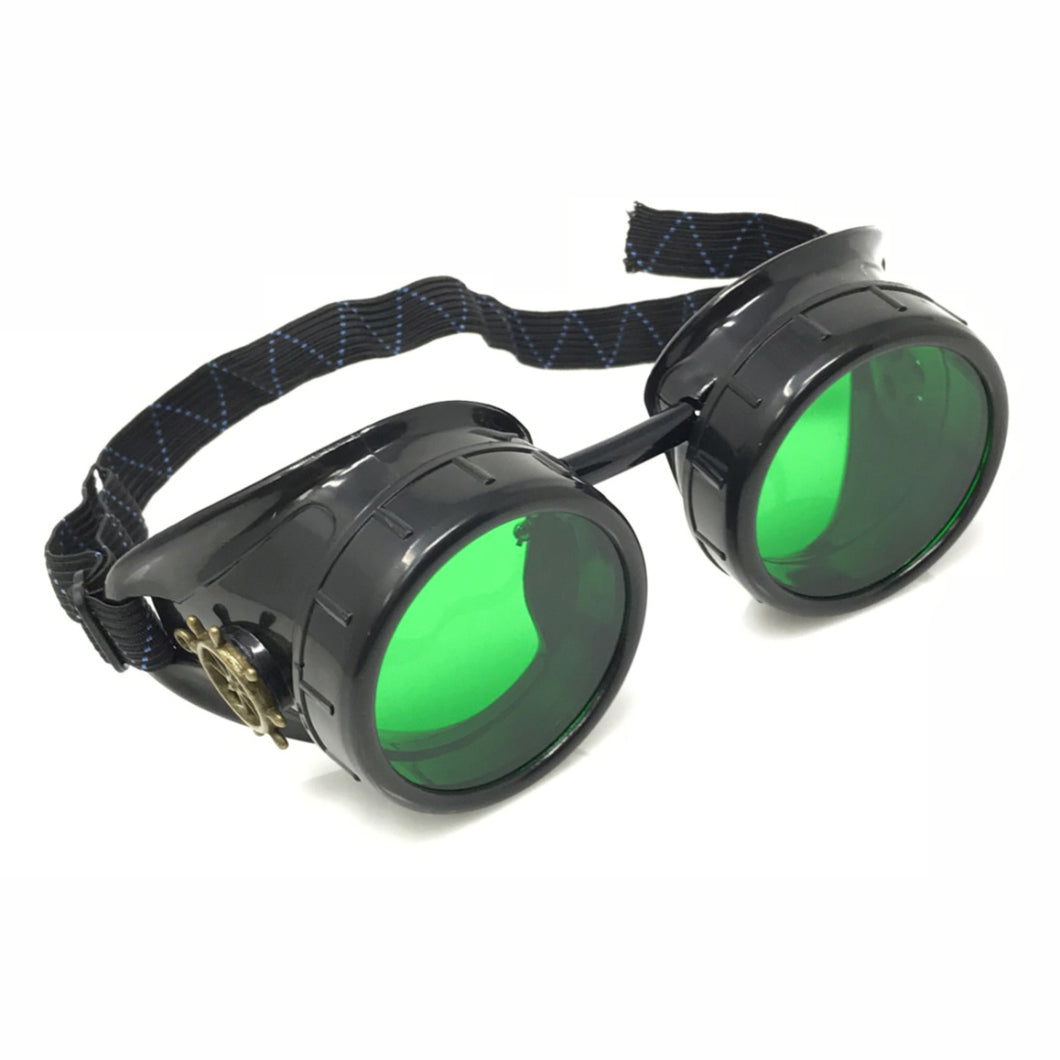 Mad Scientist Steampunk Goggles – Retro Industrial Cosplay Festival Eyewear green