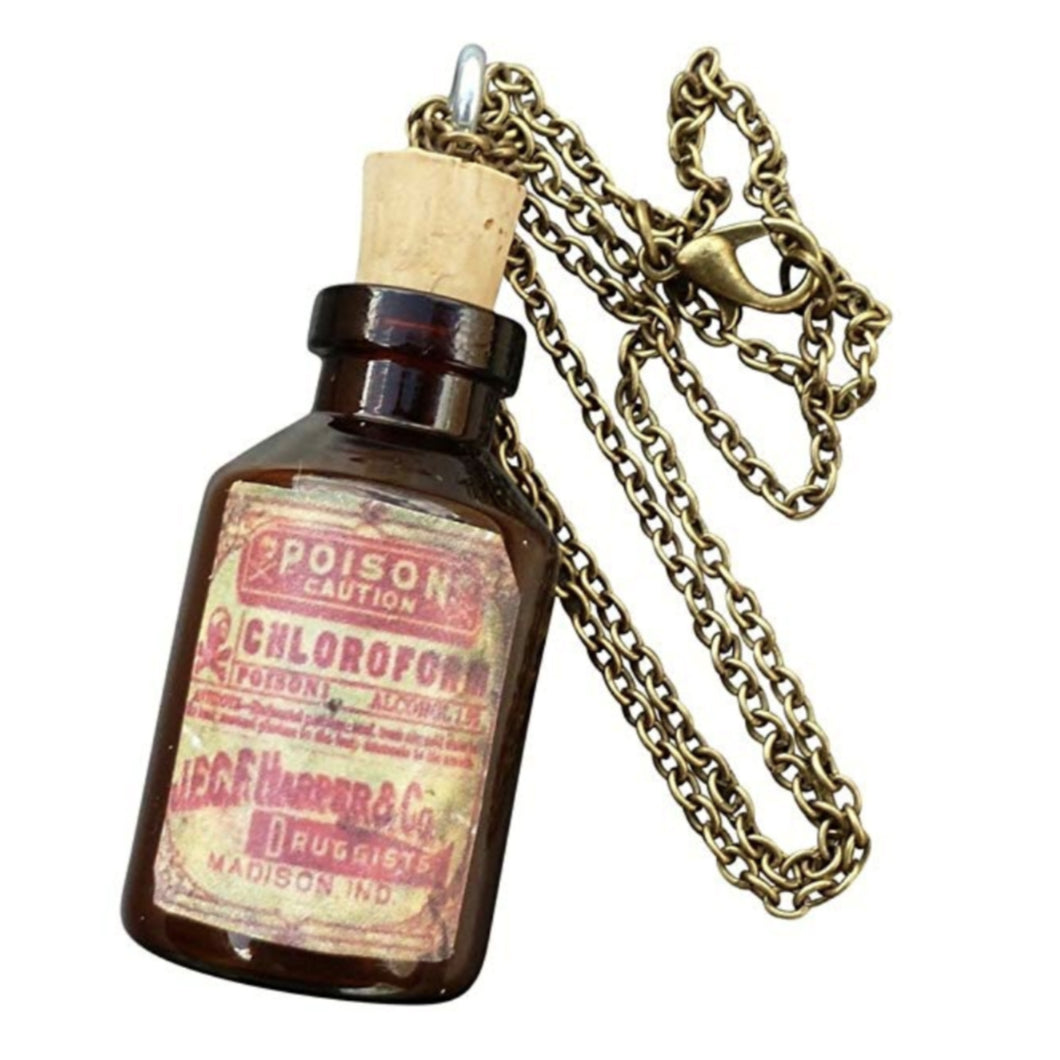 Gothic Lolita apothecary potion glass necklace