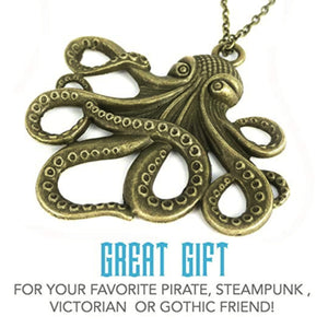 Octopus pendant necklace