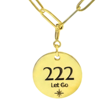 Load image into Gallery viewer, 222 angel number necklace paper clip chain