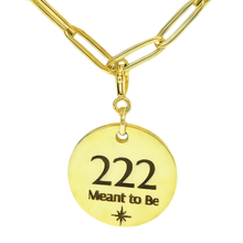Load image into Gallery viewer, 222 angel number necklace paper clip chain