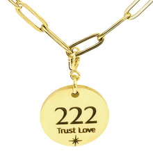 Load image into Gallery viewer, 222 angel number necklace paper clip chain