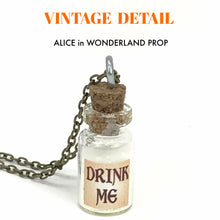 Load image into Gallery viewer, Alice in Wonderland necklace aqua glow