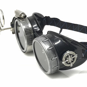 Motorcycle Goggles with magnifying eye loupes clear lenses