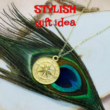 Load image into Gallery viewer, Nautical compass jewelry necklace or earrings