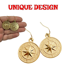 Load image into Gallery viewer, Nautical compass jewelry necklace or earrings