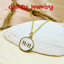 Load image into Gallery viewer, Angel number necklace 11 11 make a wish jewelry