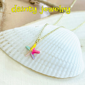 Starfish necklace summer jewelry for women