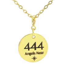 Load image into Gallery viewer, 444 angel number necklace paper clip chain