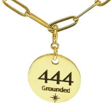 Load image into Gallery viewer, 444 angel number necklace paper clip chain
