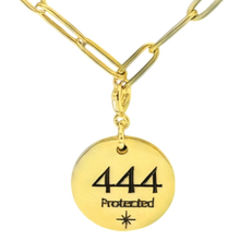 Load image into Gallery viewer, 444 angel number necklace paper clip chain
