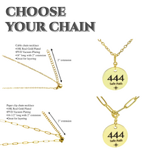 Load image into Gallery viewer, 444 angel number necklace paper clip chain 
