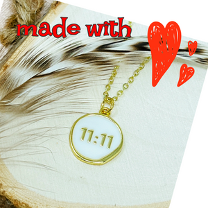 Angel number necklace 11 11 make a wish jewelry