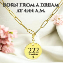 Load image into Gallery viewer, 222 angel number necklace paper clip chain