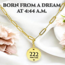 Load image into Gallery viewer, 222 angel number necklace paper clip chain