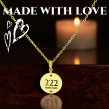 Load image into Gallery viewer, 222 angel number necklace paper clip chain
