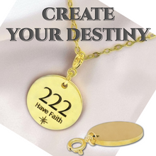 Load image into Gallery viewer, 222 angel number necklace paper clip chain