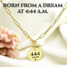 Load image into Gallery viewer, 444 angel number necklace paper clip chain 