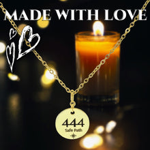 Load image into Gallery viewer, 444 angel number necklace 